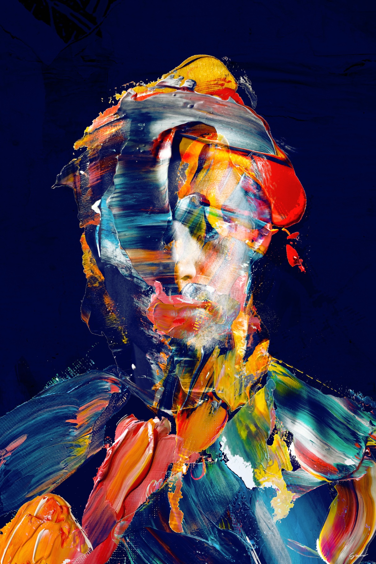 He Knows Everything — painting by Roberto Grosso